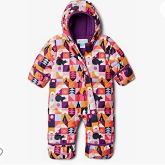 Columbia Baby Snuggly Bunny Bunting Suit Bright Geranium Bearly There 6-12 Mos - Picture 1 of 15